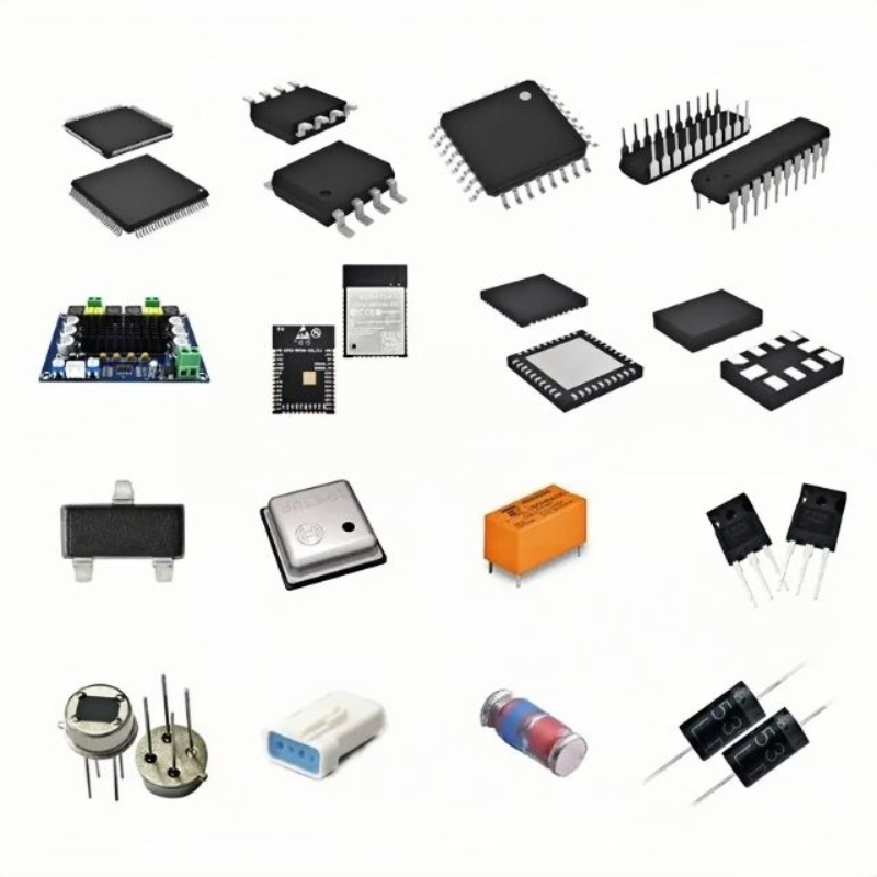 Electronic Components Stock for Prototyping Including Ics and Passive Components Ready