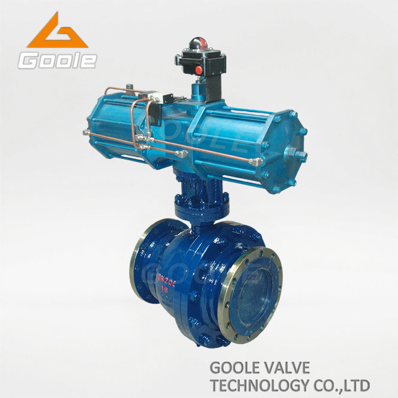 3PCS Pneumatic Forged Steel Trunnion Fixed Ball Valve