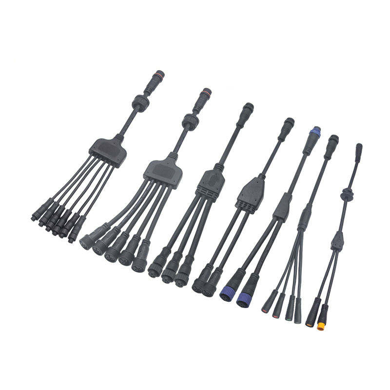 Y Type Connector 2-4 Pin Solar Light Project for LED Outdoor Lighting Male Female IP67 Waterproof Plug Cable Connector