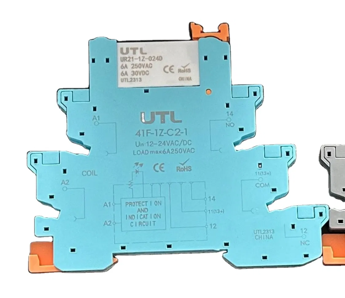 6-24VAC/DC 6A 250V Ultra-Thin Relays 24V Module DIN Rail Slim Relay Set