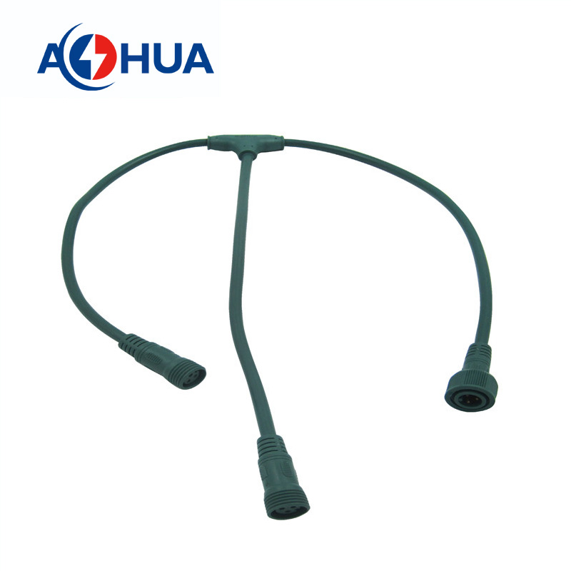China Hot Sales LED Light Strip T Type Splitter Cable Connector IP 67 2pin 3 Pin 4 Pin 3ways Multiple Branches Cables Connector for Plant Growth Light