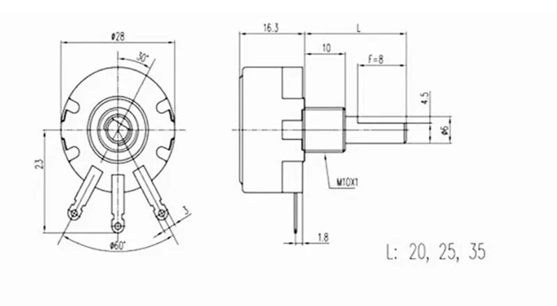 Potentiometer Specifications