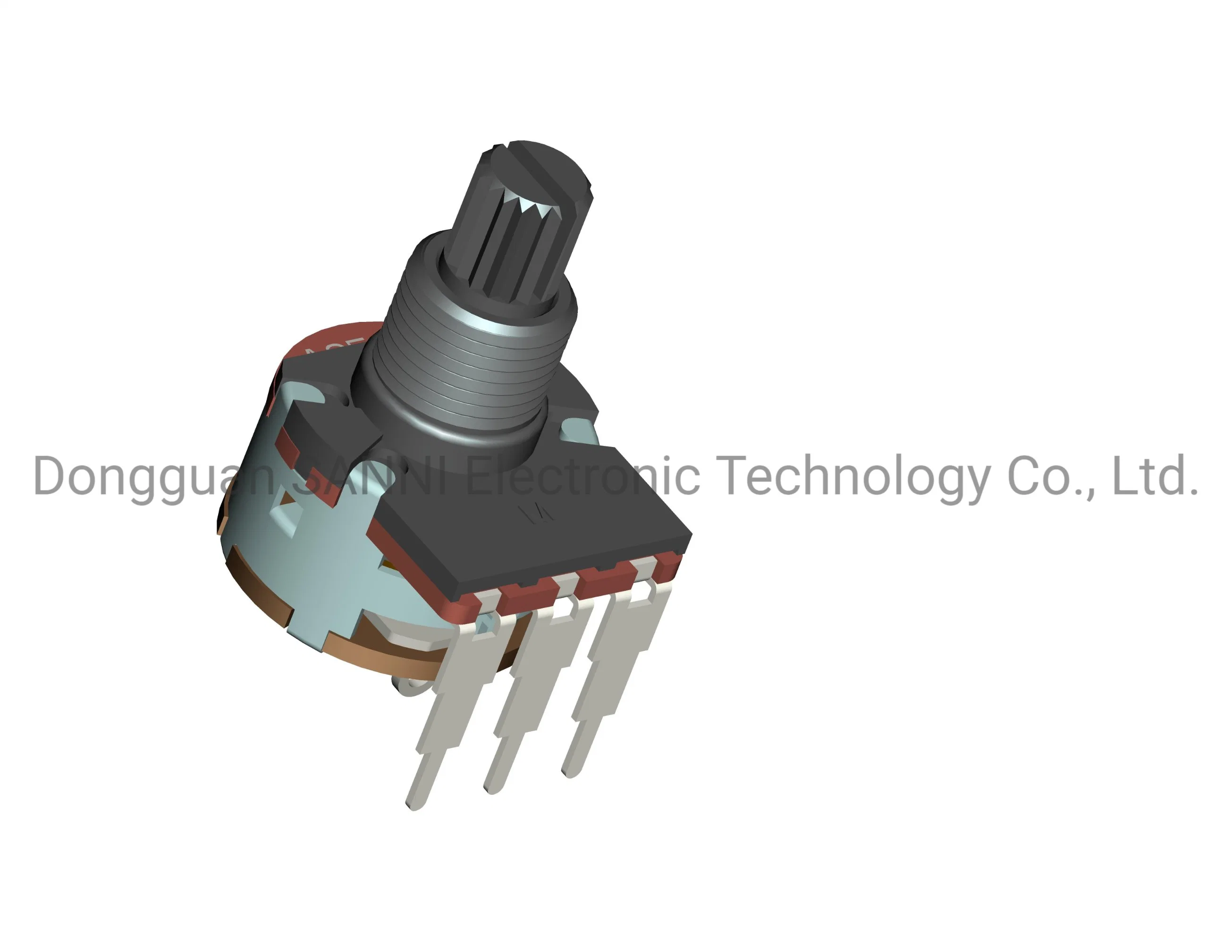 RV16801NS 16mm Single Unit Insulated Shaft Switched Rotary Potentiometer