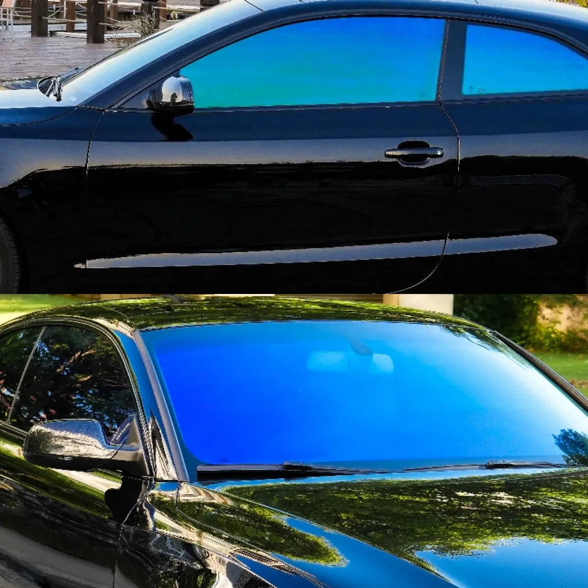 Sunset Burning Sky Red Purple Car Window Pink 80% Vlt 99% Irr Nano Ceramic Solar Colored Blue Chameleon Tint Film