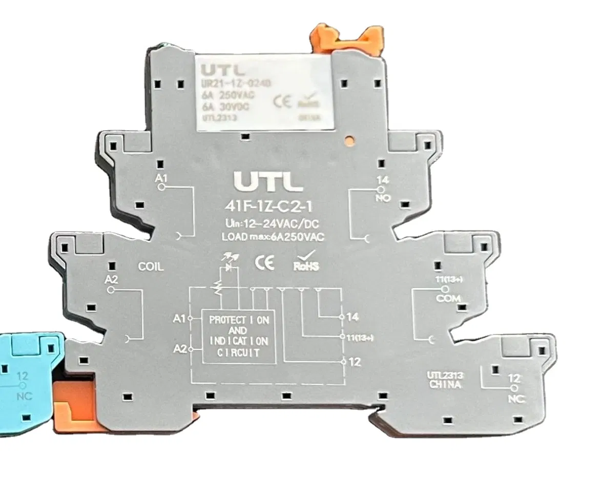 6-24VAC/DC 6A 250V Ultra-Thin Relays 24V Module DIN Rail Slim Relay Set