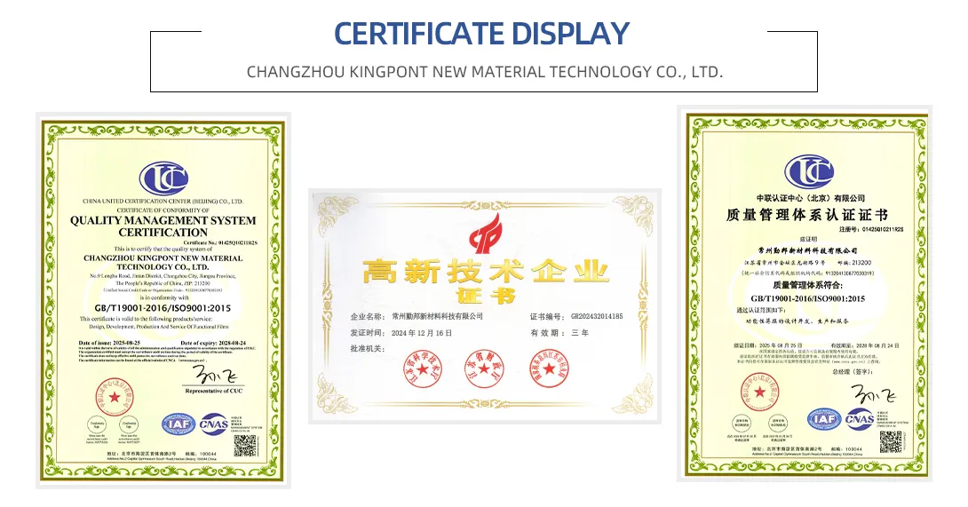 Quality Certificate 1