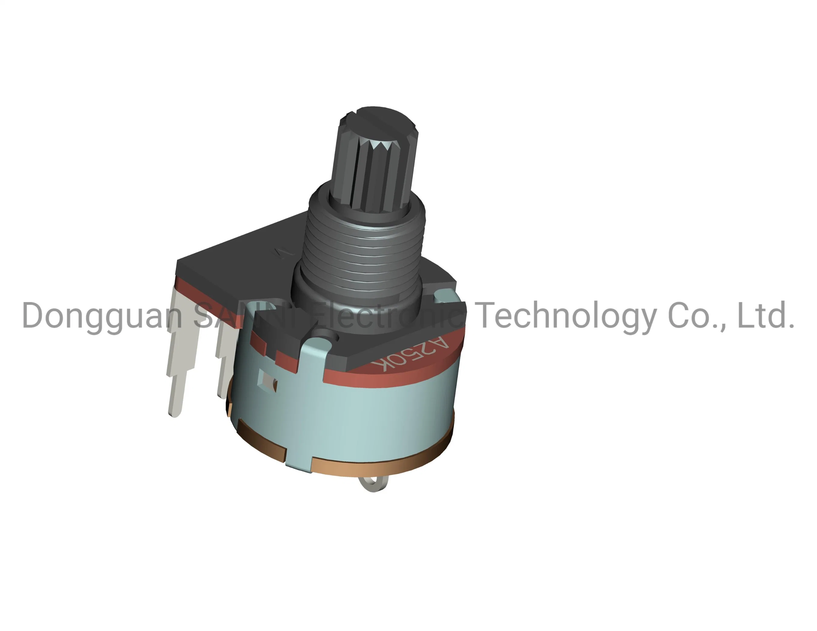RV16801NS 16mm Single Unit Insulated Shaft Switched Rotary Potentiometer