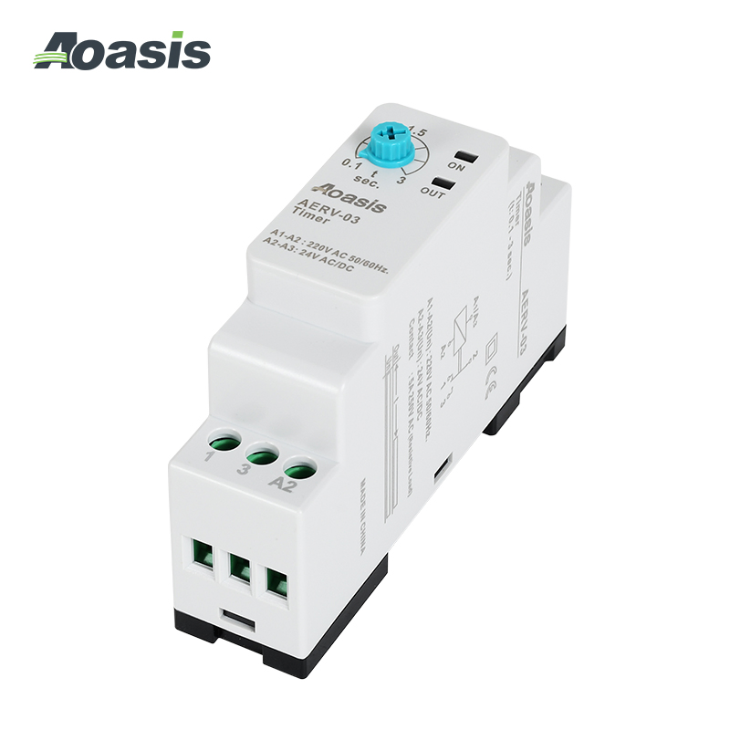 Aoasis Aerv-03 Timer Delay Relay 220V Timer 0.1s to 100 Hours Single Function Time Relay