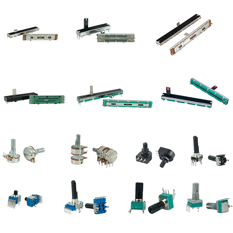 Manufacturer Supply 10K 50K 100K with 30mm 45mm 60mm Travel Linear Slide Potentiometer Fader and Rotary Potentiometer