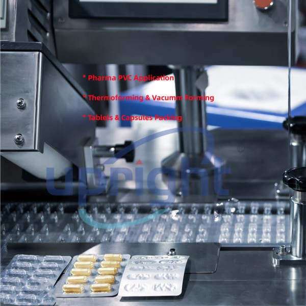 Upright Medical PVC Plastic 0.25mm and 200 Micron Thick Pharma Grade RoHS Standard Transparent Rigid Clear PVC Film Roll for Capsule and Tablets Packing