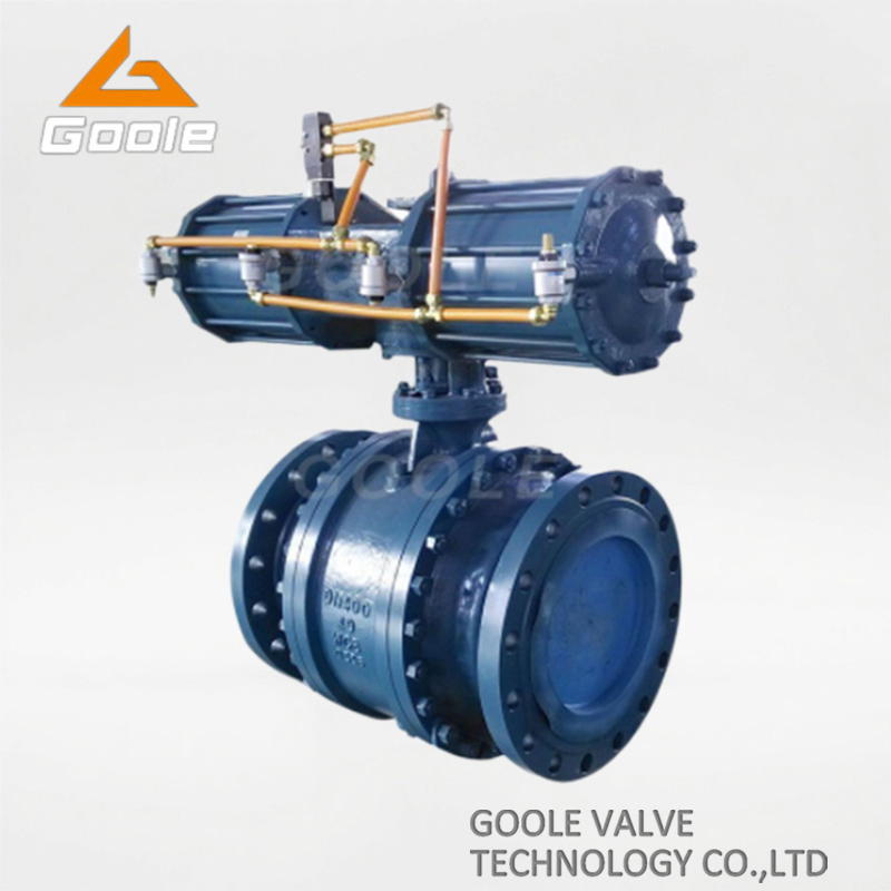 3PCS Pneumatic Forged Steel Trunnion Fixed Ball Valve