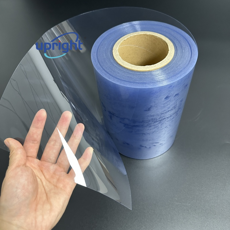 Upright Medical PVC Plastic 0.25mm and 200 Micron Thick Pharma Grade RoHS Standard Transparent Rigid Clear PVC Film Roll for Capsule and Tablets Packing