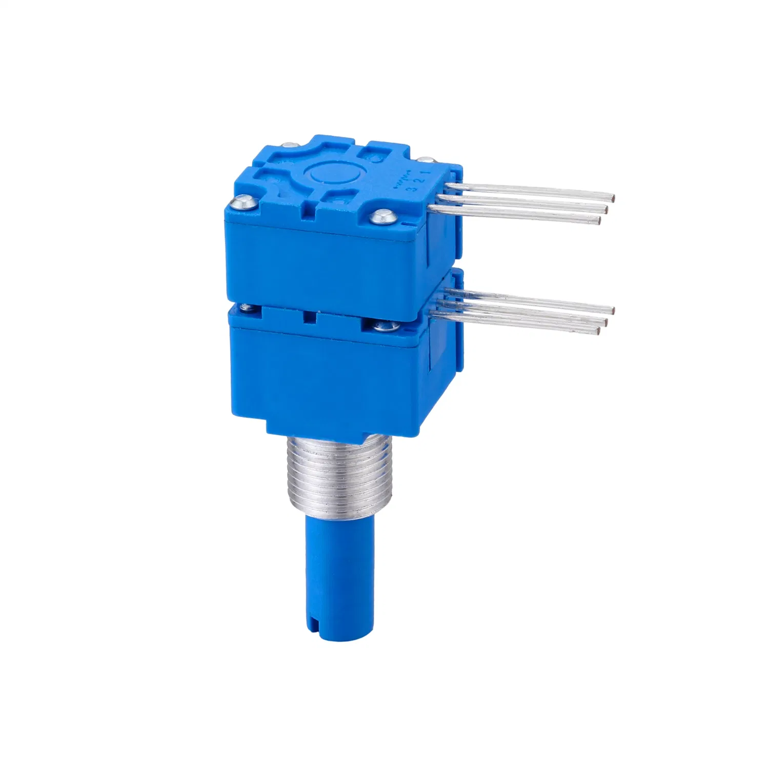 Dual Gang 100K Resistance Value Rotational Life 100, 000 Cycles Rotary Potentiometer for Home Appliance