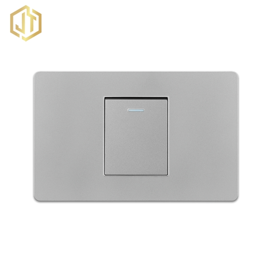High Quality Grey Customizable 1-Gang Bathroom Light Switch for Residential