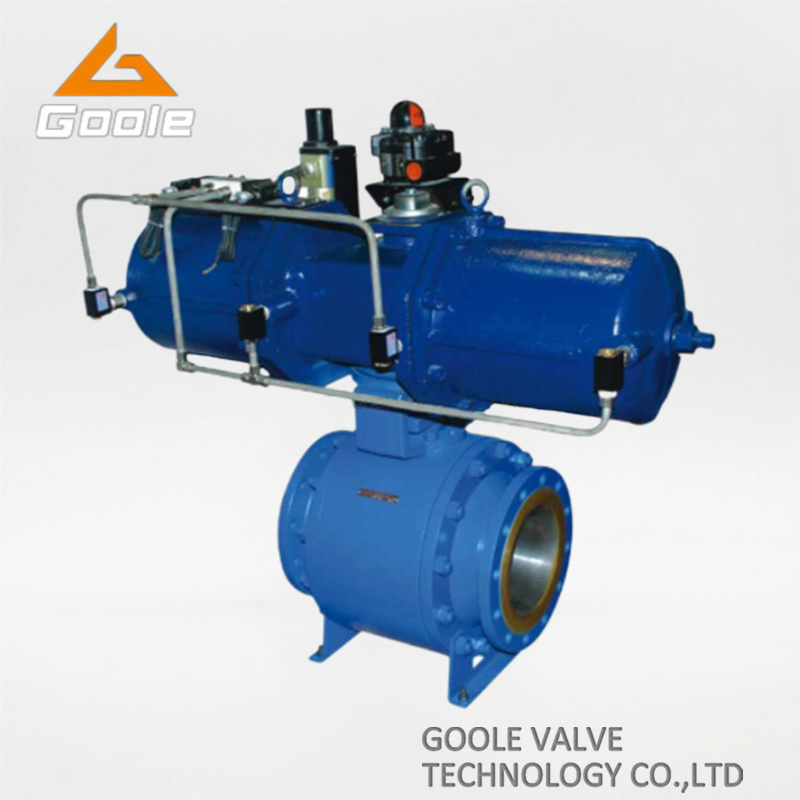 3PCS Pneumatic Forged Steel Trunnion Fixed Ball Valve
