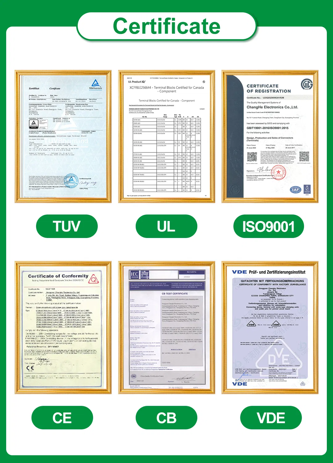 Certifications Display