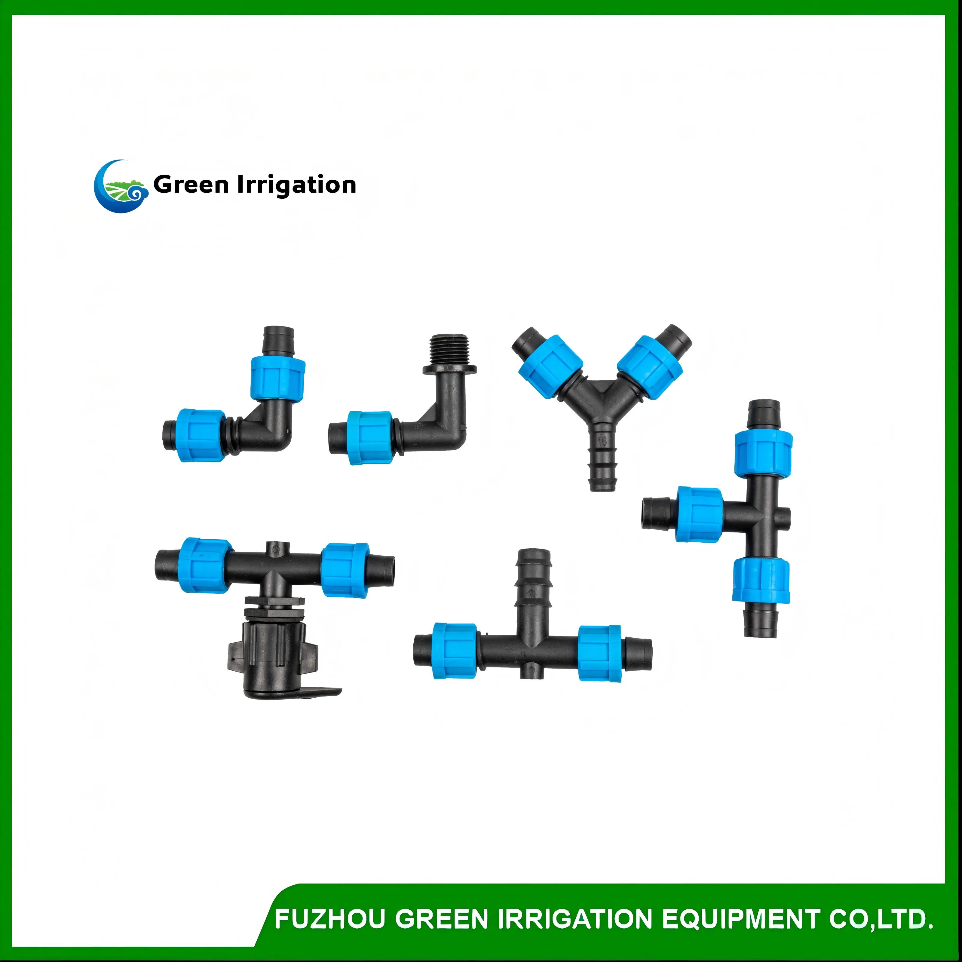 1/2 3/4 Inch Female Thread DN16 Drip Pipe Fittings Irrigation Straight Elbow Tee Tape Connector