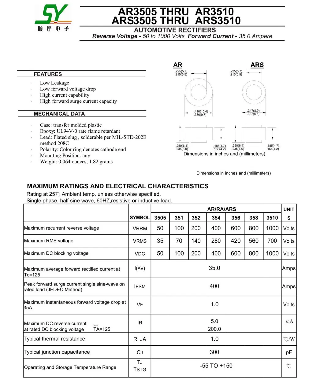 Datasheet Page 1