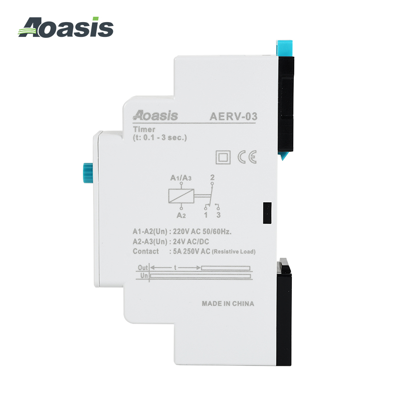 Aoasis Aerv-03 Timer Delay Relay 220V Timer 0.1s to 100 Hours Single Function Time Relay