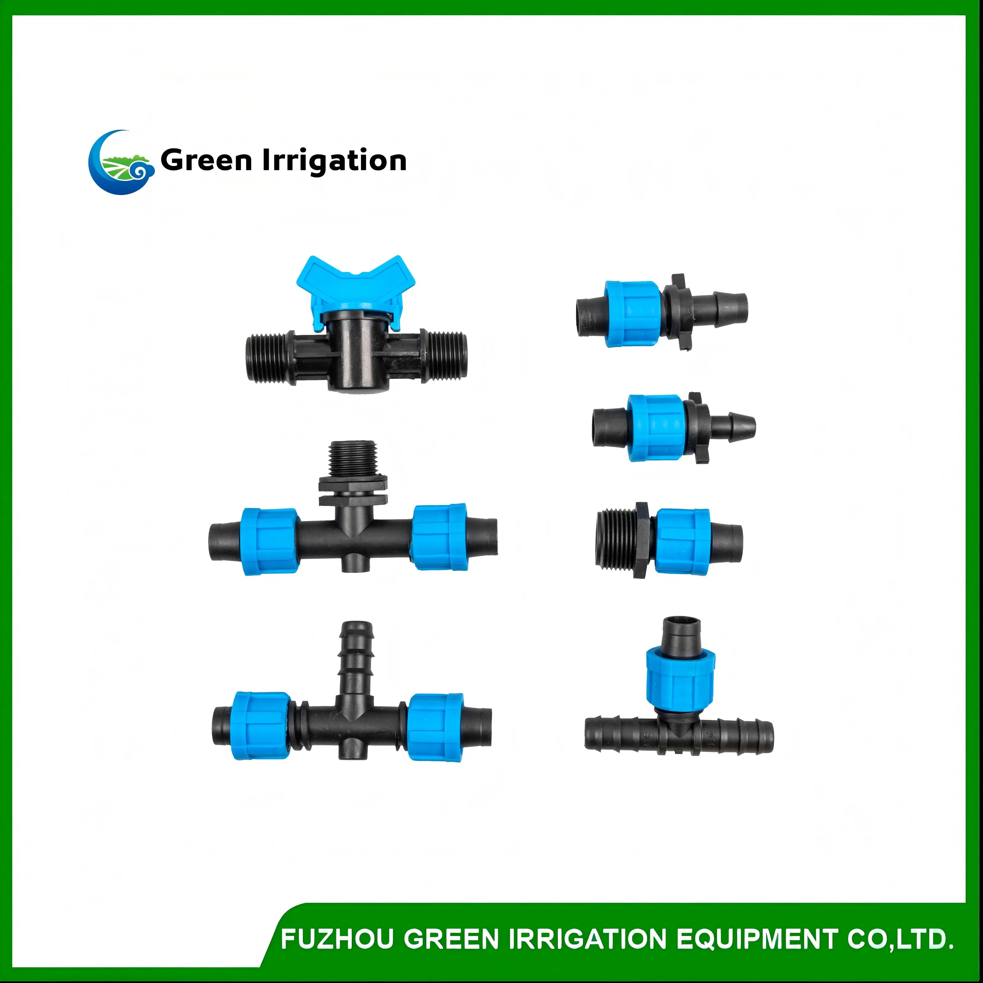 1/2 3/4 Inch Female Thread DN16 Drip Pipe Fittings Irrigation Straight Elbow Tee Tape Connector