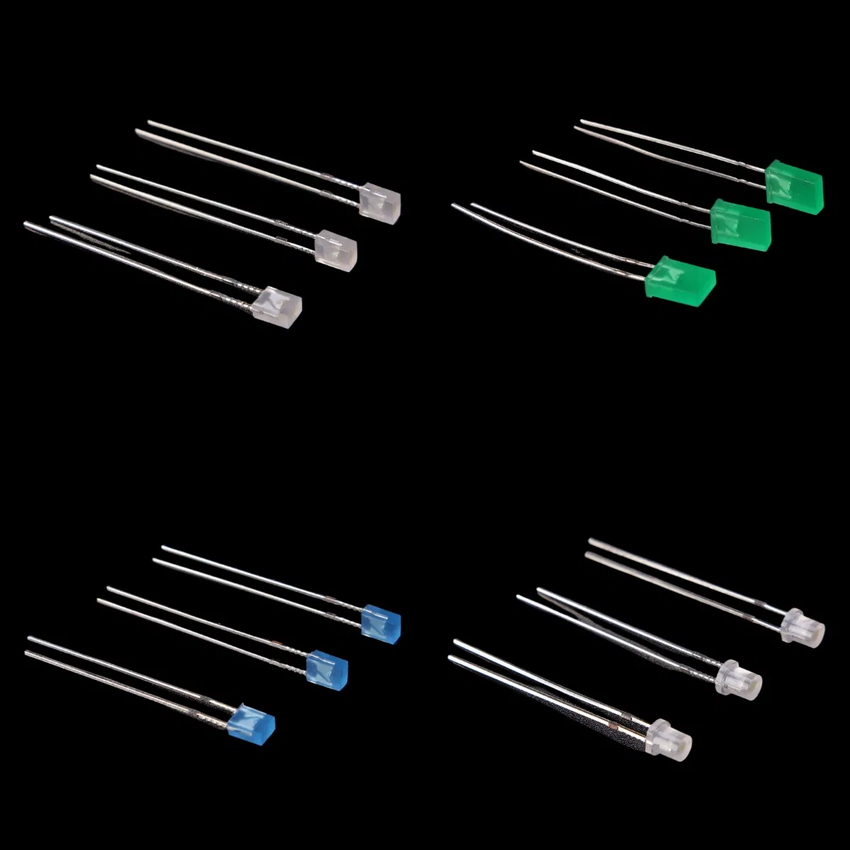 Round, Oval, Cylindrical, Rectangular LED Diode with 3, 5, 8 and 10mm
