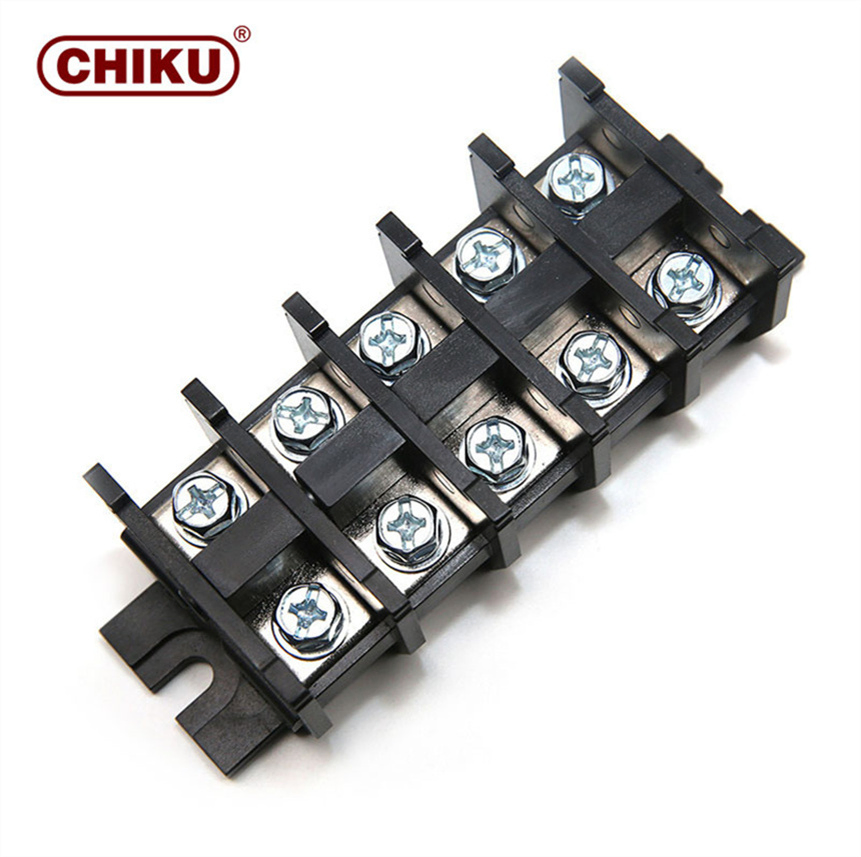 High Current Terminal Barrier Connectors 2p 3p 4p Electrical Fixed Screw Type Wire Terminal Block