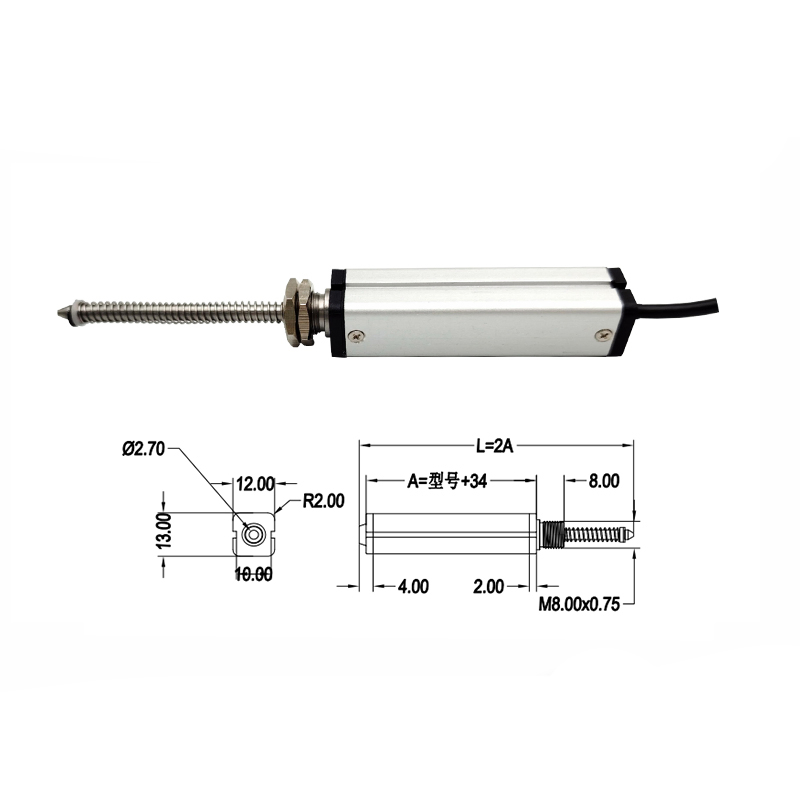 Ksc Mini-Type Self-Return Linear Position Potentiometer Transducer