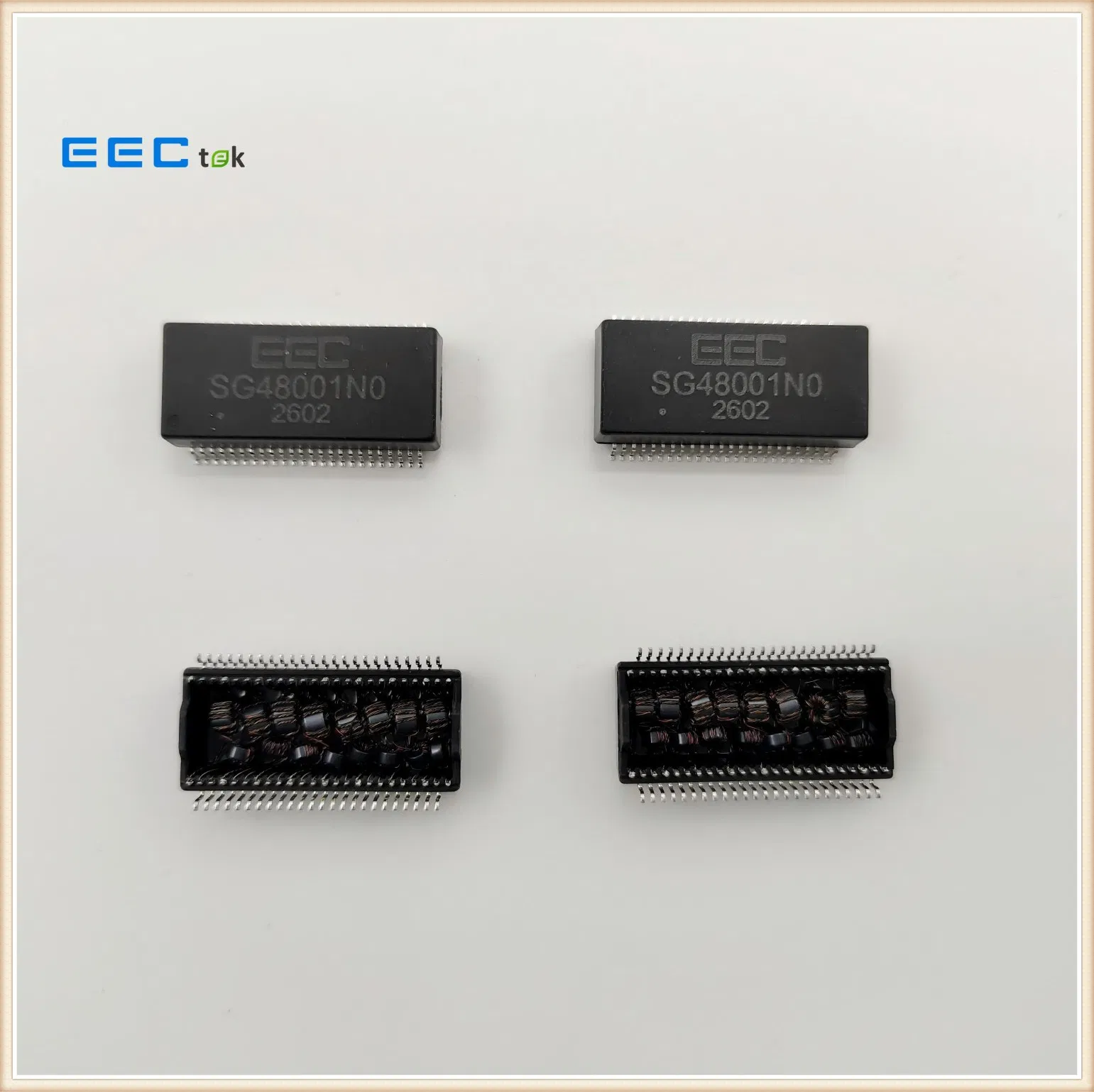 IEEE802.3af Compliant Performance Non Poe 48 Pin SMD LAN Transformer for Power Over Ethernet Readiness