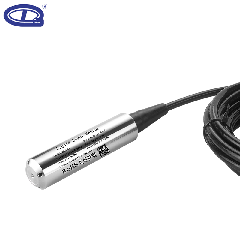 Qdy30A Analog DC12V 24V 4-20mA RS485 Hydrostatic Smart Submersible Stainless Steel 316 Tank Water Level Sensor