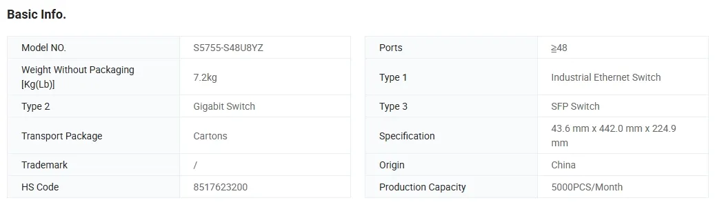 S5755-S48u8yz Network Switch