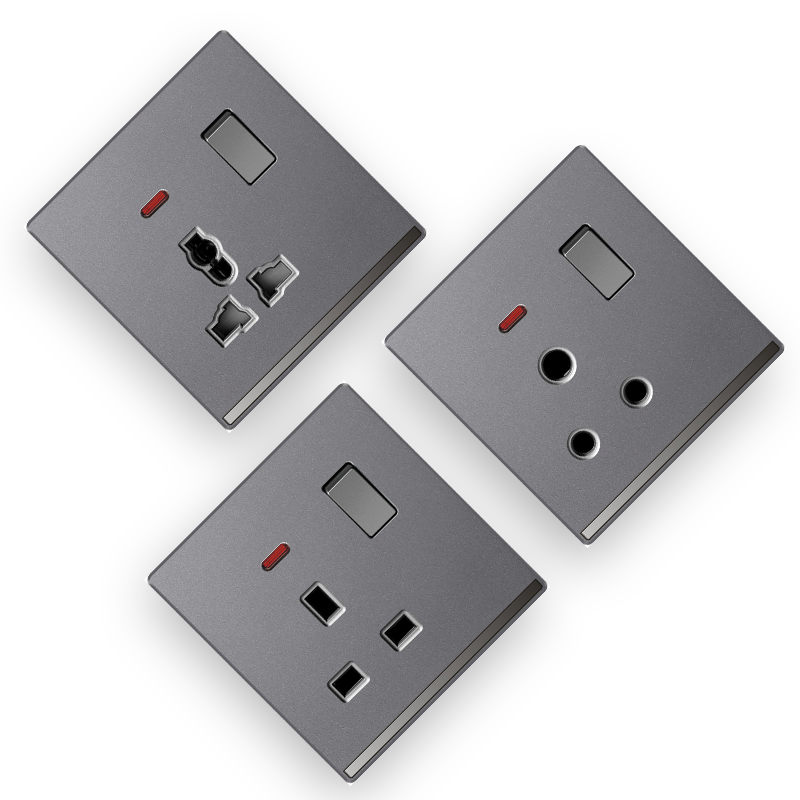 W9 New Design 86X86 146 Ultrathin Wall Switches Electrical Supplies on off Switch for Light LED Push Button Switch