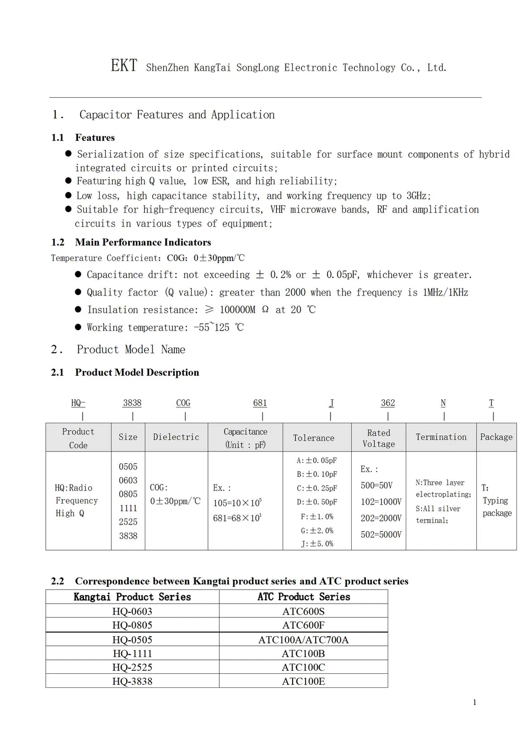 RF High Q Chip Ceramic Capacitor Applied in Low-Noise Amplifier Circuits