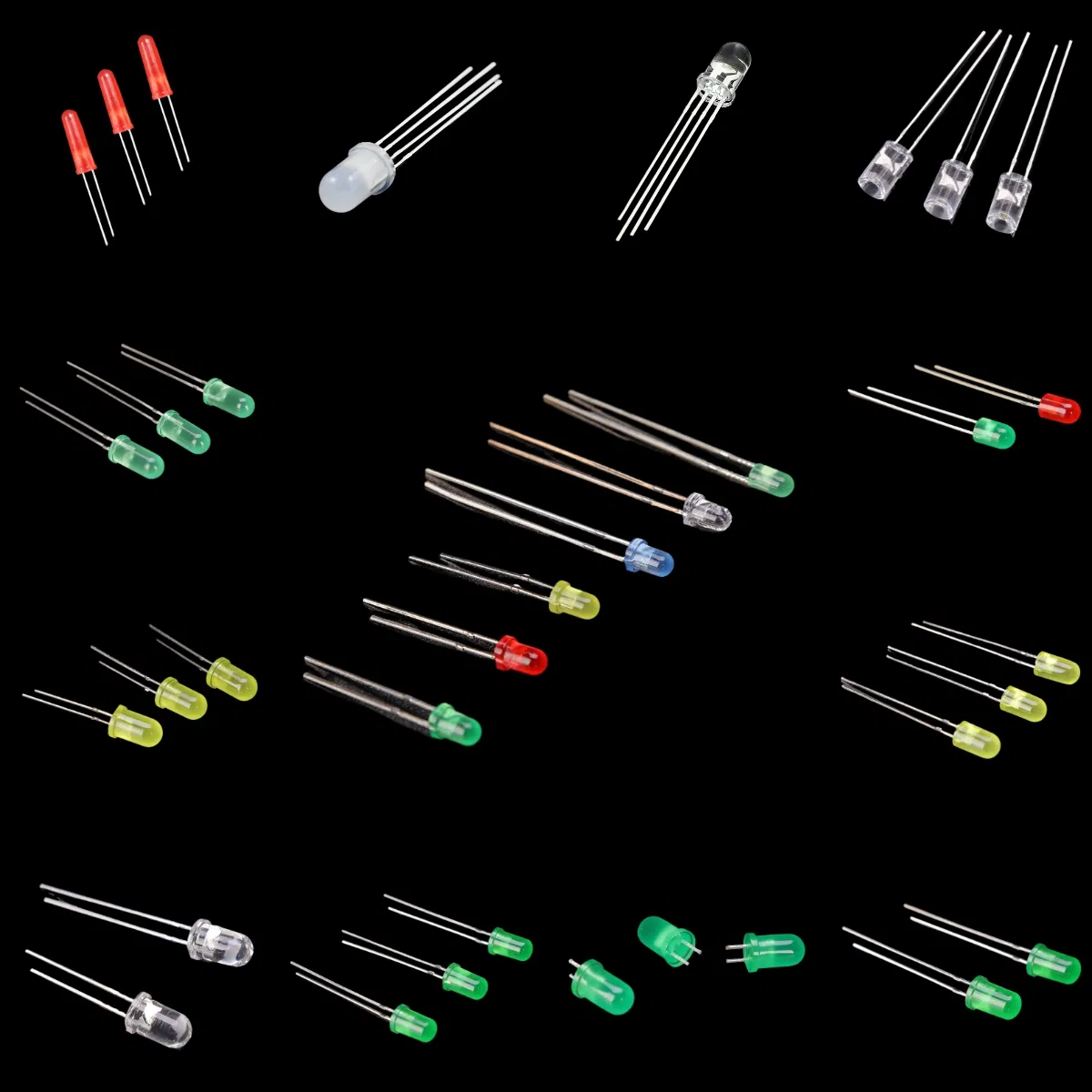 Round, Oval, Cylindrical, Rectangular LED Diode with 3, 5, 8 and 10mm