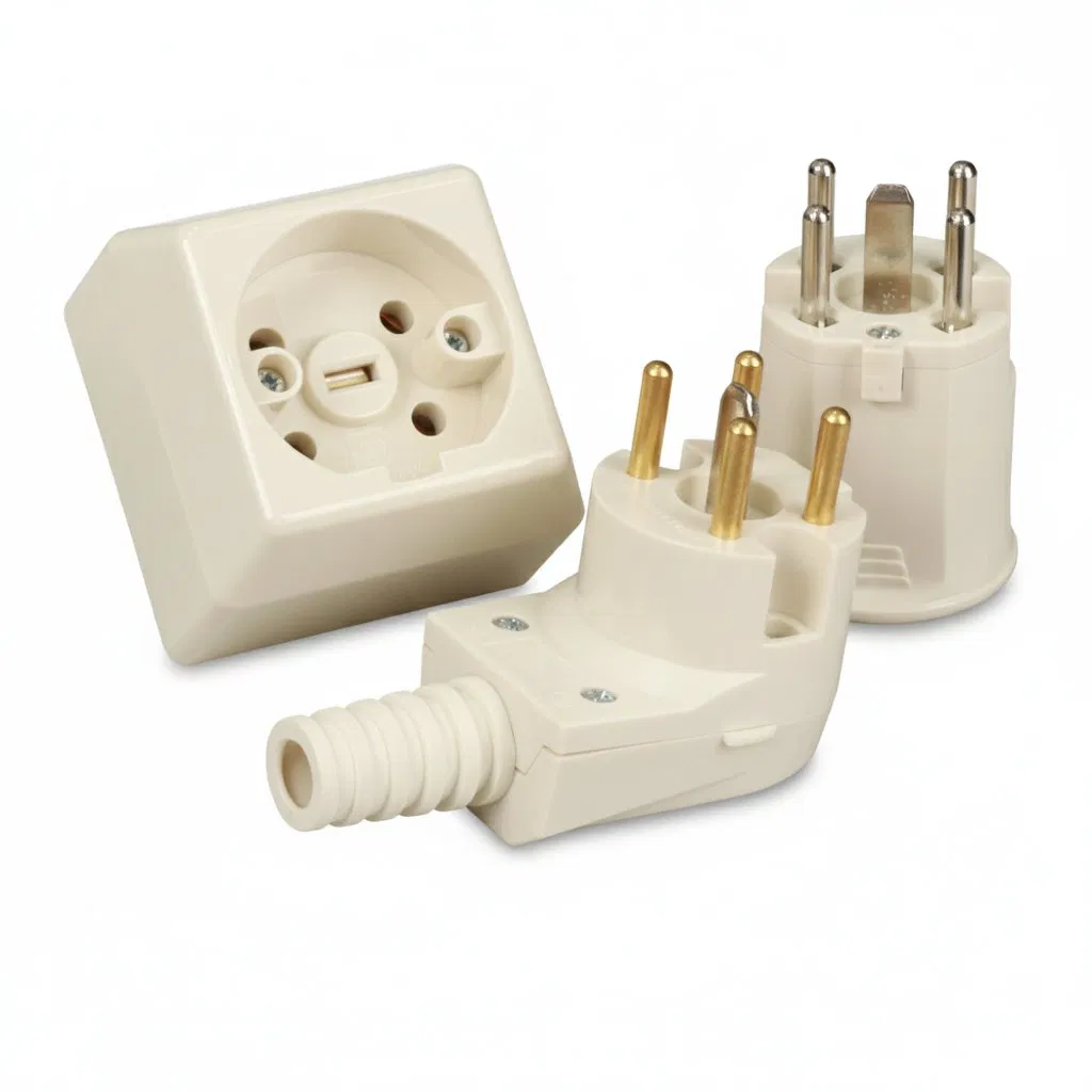 Flame Retardant Perilex Fixed Installation Wall White Socket Outlet and Plug for Oven
