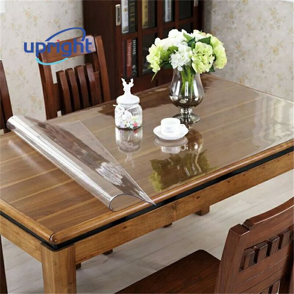 Upright High Quality Super Clear Table Cover Protect Plastic Soft PVC Film Transparent Tablecloth PVC Rolls