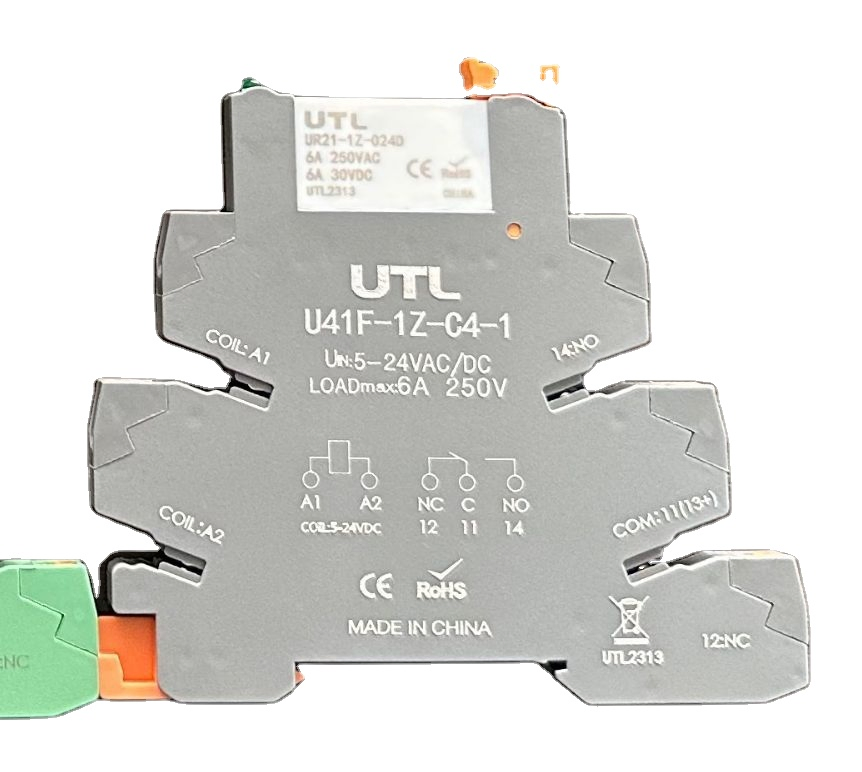 Factory New Design UR21 Slim Type DIN Rail Mounted Ultra Thin Relay