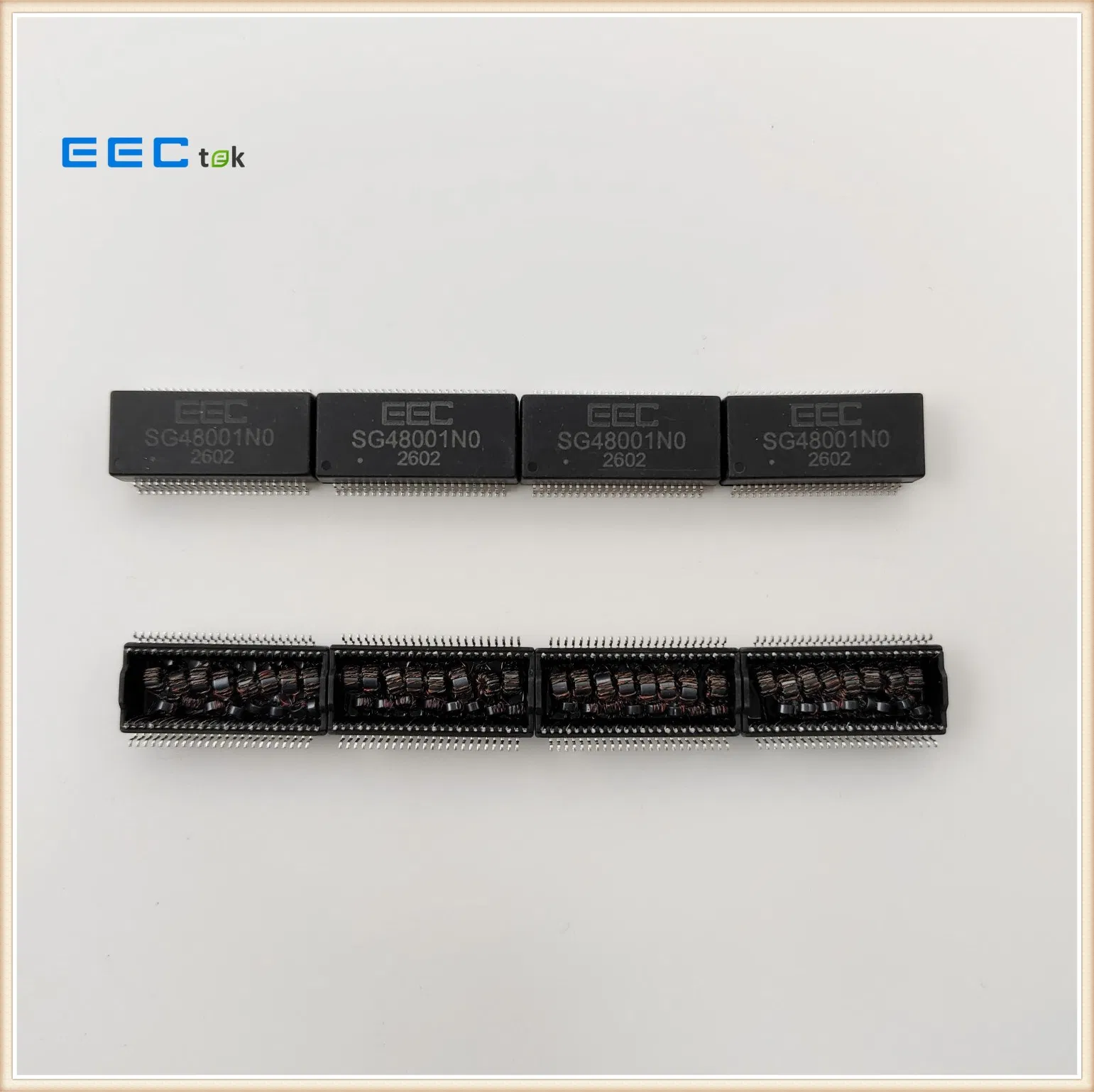 IEEE802.3af Compliant Performance Non Poe 48 Pin SMD LAN Transformer for Power Over Ethernet Readiness