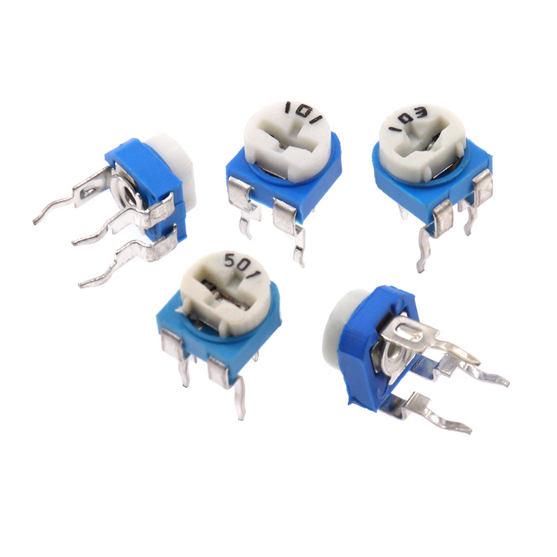 Wh06 Blue and White Horizontal/Vertical Variable Trimmer Potentiometer