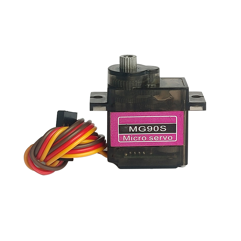 Mg90s Metal Gear Servo Motor 180/360 Degree High Torque Servomotor for Fixed Wing Aircraft, RC Cars, Boats, Steering Systems