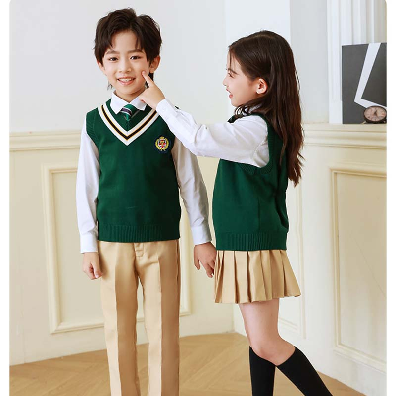 Custom Formal Dress for Autumn School Uniform Students Clothing Kids Clothes for Children Wear
