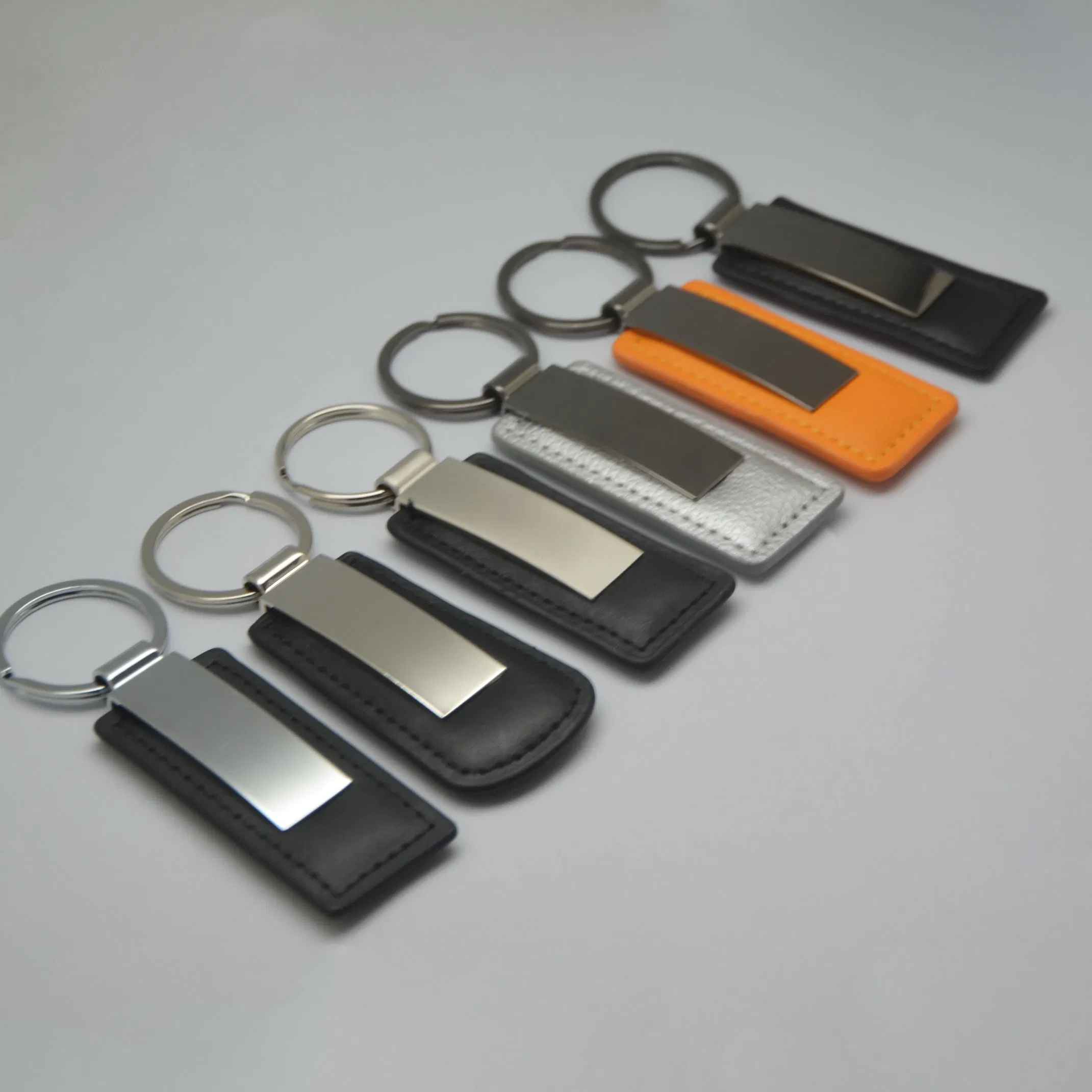 Customizable Luxury Custom Key Holder Key Chain Genuine PU Leather Personalized Keychain Accessories