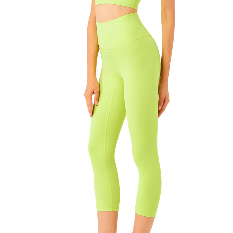 Wholesale Factory Lemon Yellow Yoga Clothing Set Slim Fit Casual Yoga Pants Shorts Bra Cycling Gym Running Fitness Dopamine Sports Yoga Wear