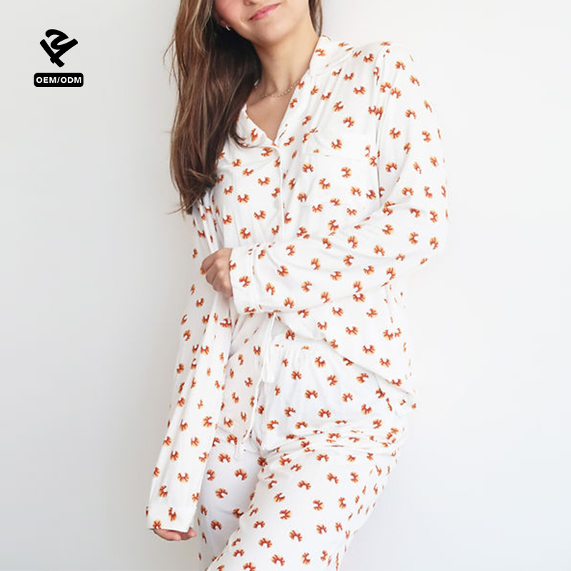 Cozy Women's Cotton Bamboo Modal Pajamas Comfortable Two Piece Loungewear