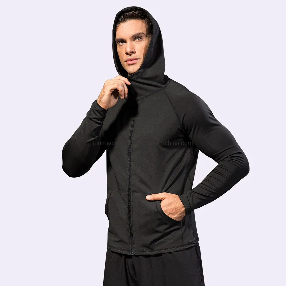 Autumn Thickened Sports Coat Fitness Running Training Long Sleeve Zipper Jacket Casual Hoodie Quick Dry Wear