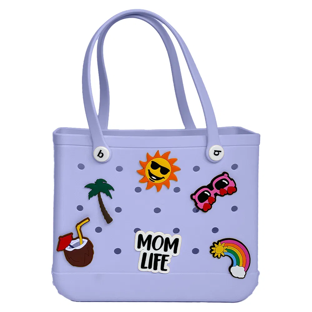 Rubber Bag Tote Bag Waterproof Travel Handbag with Charms for Sports Beach