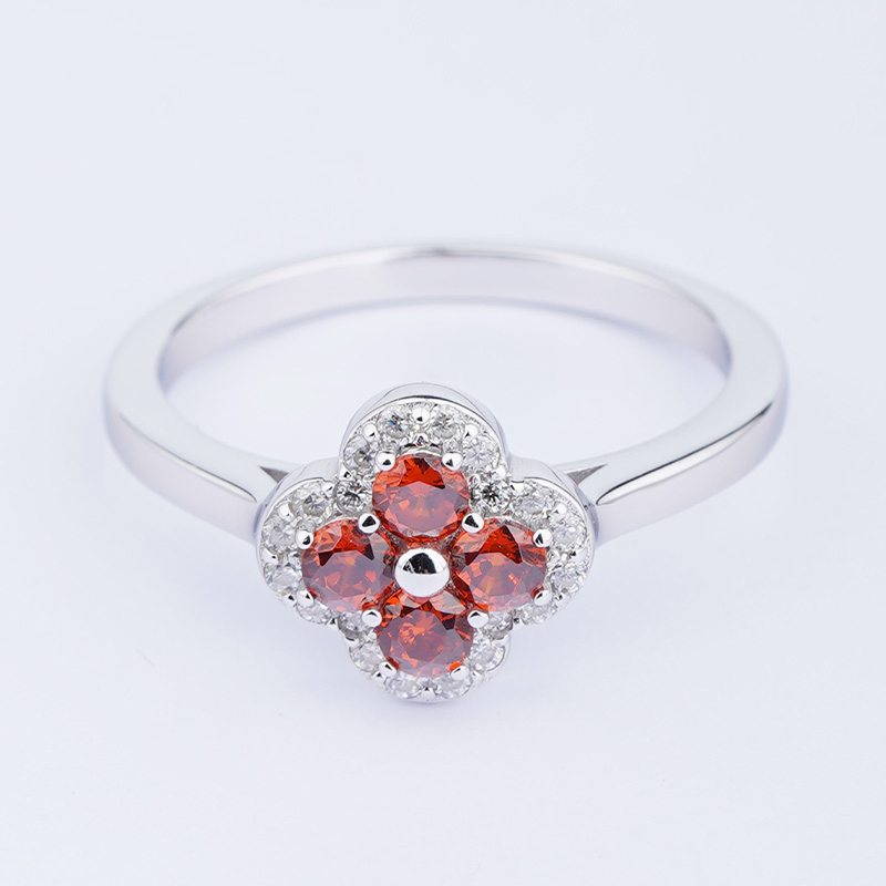 S925 Sterling Silver-Plated Platinum Five-Flower Fashion Jewelry Sets