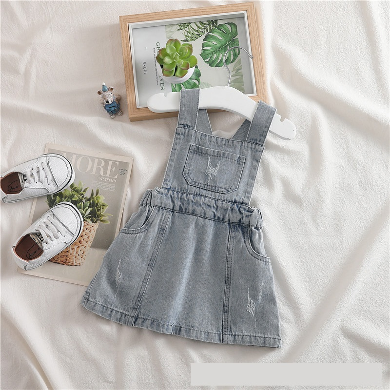 New Fashion Toddler Kids Baby Girl Denim Skirt Jeans Overall One Pieces Princess Children Wear