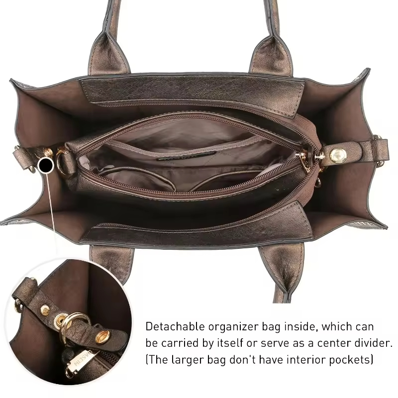 Promotional 3PCS Purse Briefcase Work Handbag Shoulder Bag Tote