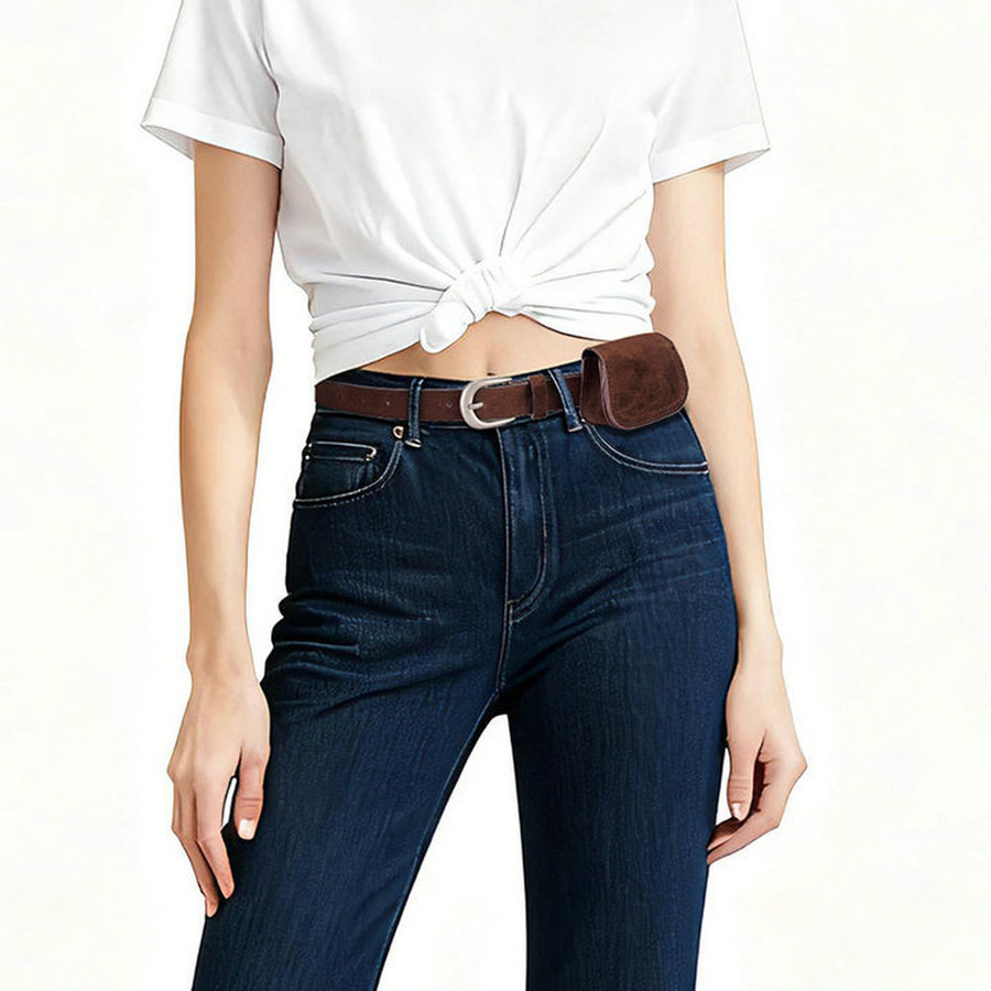 Not Easily Cracked Lady PU Dress Waist Belt for Workwear