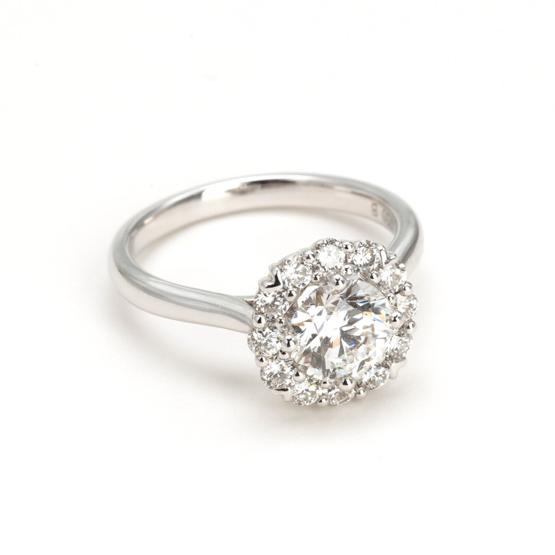 Custom D-Color 1 Carat Luxury Design Lab Diamond Ring Fashion Jewelry